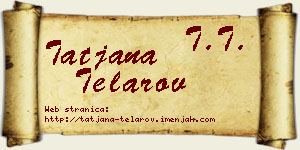 Tatjana Telarov vizit kartica
